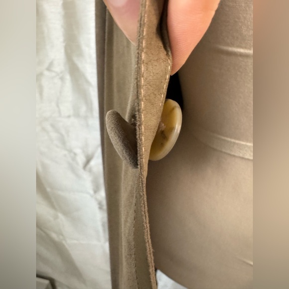 Leather/ suede reversible women’s trench coat - Picture 10 of 16